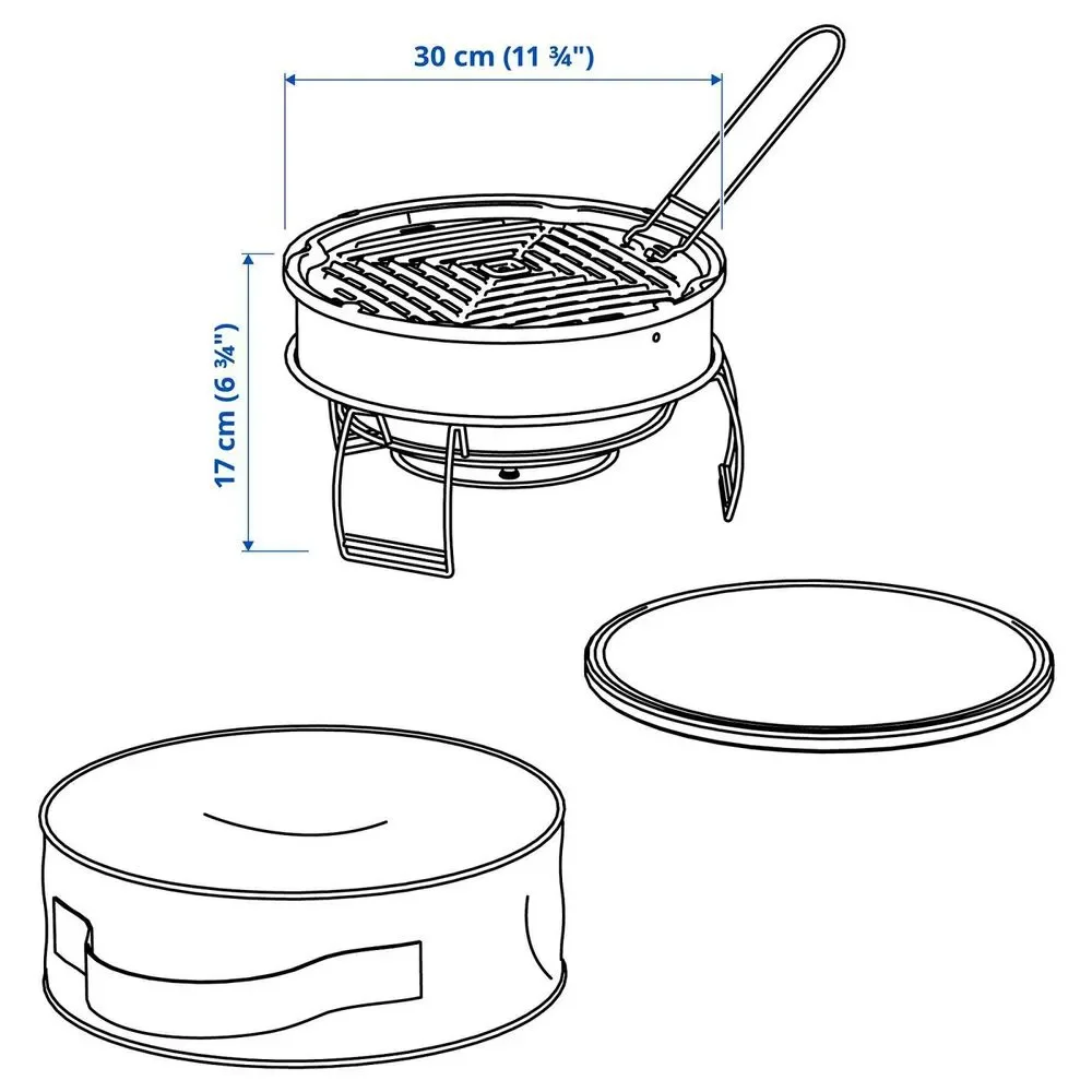 IKEA STRANDÖNSTRANDÖN Barbeque, Charcoal Green